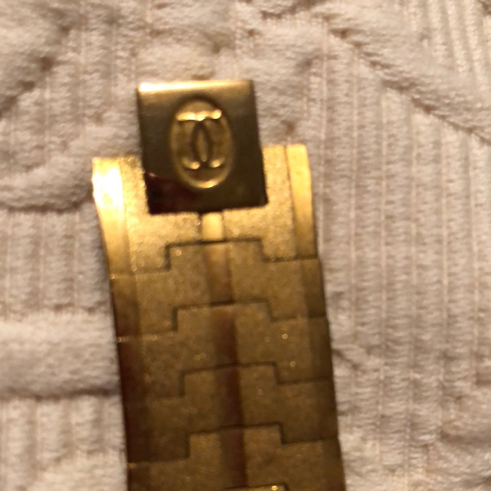 Men’s luxury VTG  Cartier argent Swiss rare Gold finish diamonds Watch - Picture 2 of 8